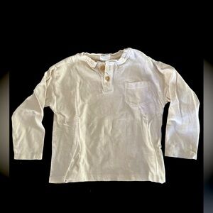 3-4YO, Zara cream colored long sleeve shirt. Gender neutral.